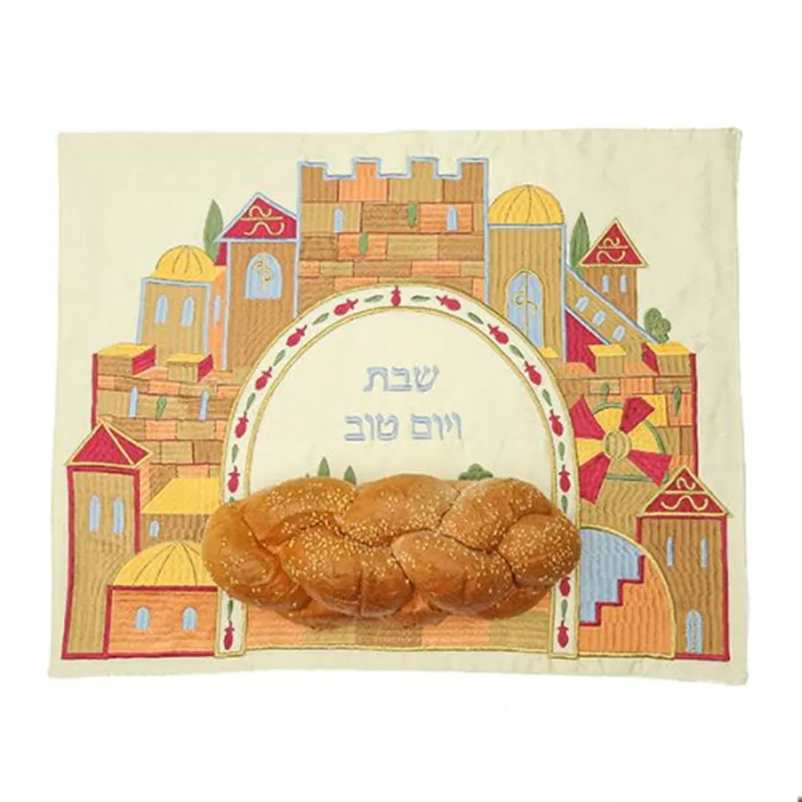 מפה לחלה עם ציורי ירושלים