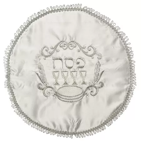 כיסוי פסח לבן מסאטן