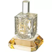 סביבון זכוכית יוקרתי זהוב עם מעמד