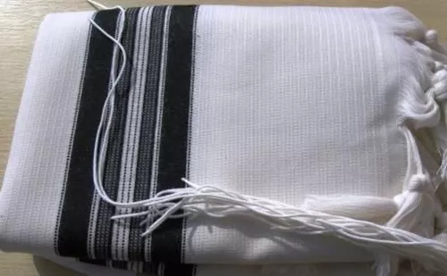 טלית משבצות תשבץ מספר 60 פתילים עבים אשכנזי